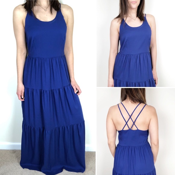 ruffle hem maxi dress